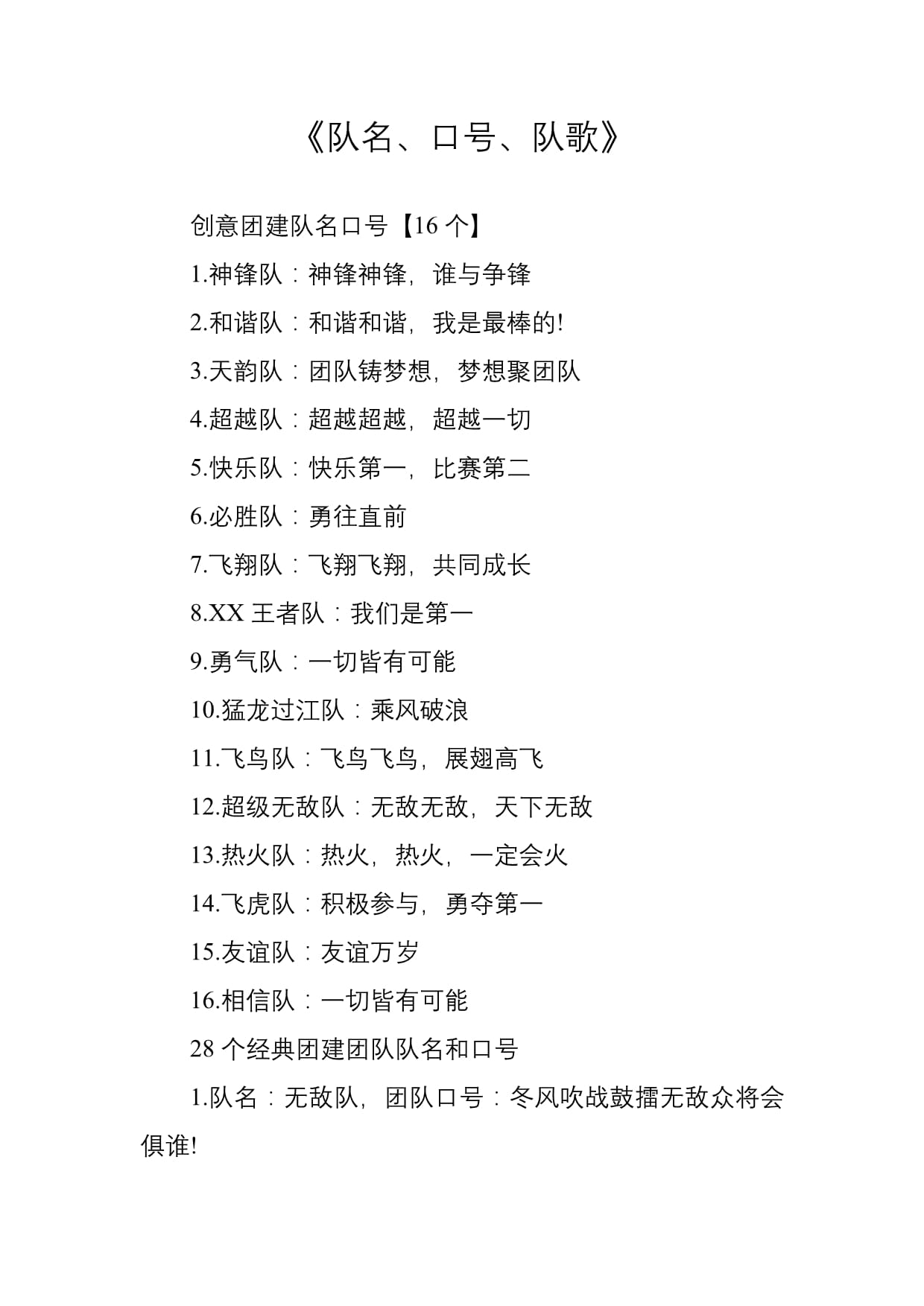 宣戰志氣：球隊全體精神體現團隊精神